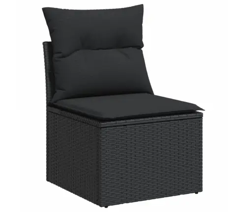 12-Osaline Aiadiivani Komplekt Patjadega, Must, Polürotang