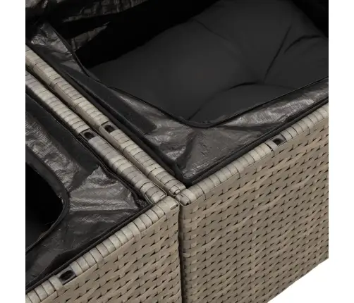 Sofos Komplektas Su Pagalvėlėmis, 7 Dalių, Pilkas, Poliratanas