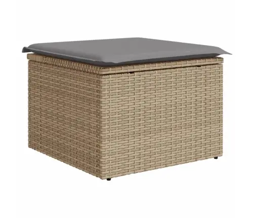 8-Daļīgs Dārza Dīvāna Komplekts, Matrači, Bēša Pe Rotangpalma Vidaxl