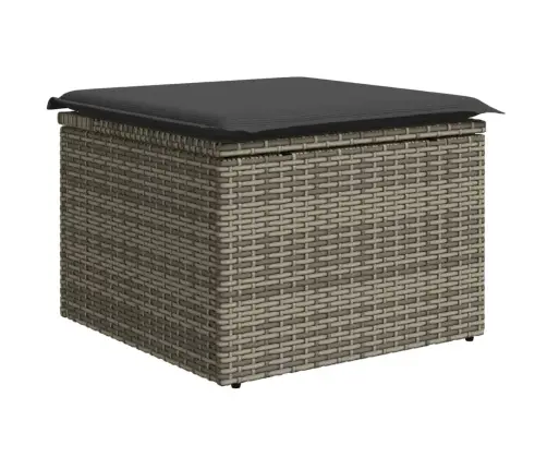 8-Daļīgs Dārza Dīvāna Komplekts Ar Matračiem, Pelēks Pe Pinums Vidaxl