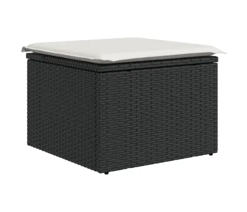 8-Daļīgs Dārza Dīvāna Komplekts, Matrači, Melna Pe Rotangpalma Vidaxl