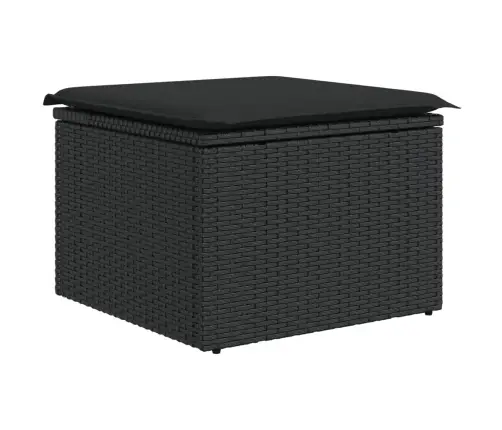 7-Osaline Aiadiivani Komplekt Patjadega, Must, Polürotang