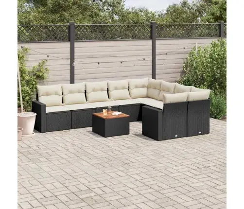 10-Osaline Aiadiivani Komplekt Patjadega, Must, Polürotang