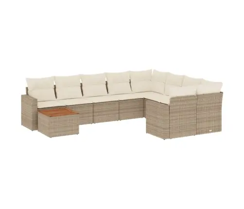 10-Osaline Aiadiivani Komplekt Patjadega, Beež, Polürotang