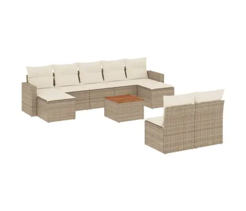 10-Osaline Aiadiivani Komplekt Patjadega, Beež, Polürotang