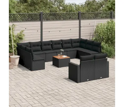 13-Daļīgs Dārza Dīvāna Komplekts Ar Matračiem, Pe Rotangpalma Vidaxl