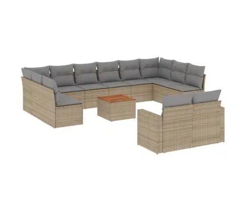 13-Daļīgs Dārza Dīvāna Komplekts Ar Matračiem,Pe Rotangpalma Vidaxl