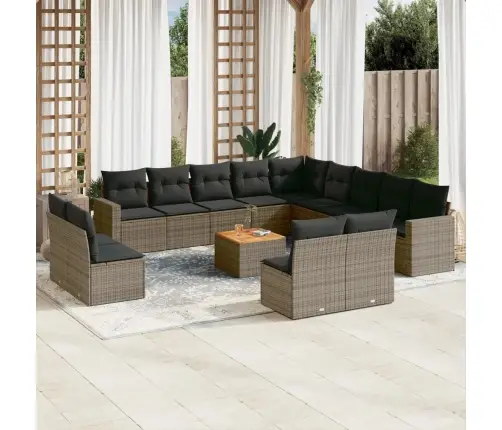 14-Osaline Aiadiivani Komplekt Patjadega, Hall, Polürotang