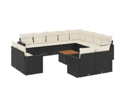 13-Daļīgs Dārza Dīvāna Komplekts Ar Matračiem, Pe Rotangpalma Vidaxl