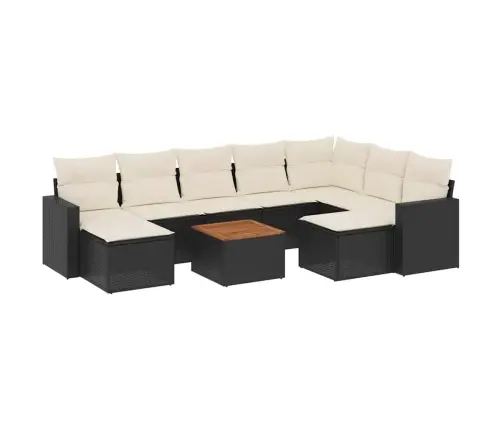 10-Osaline Aiadiivani Komplekt Patjadega, Must, Polürotang