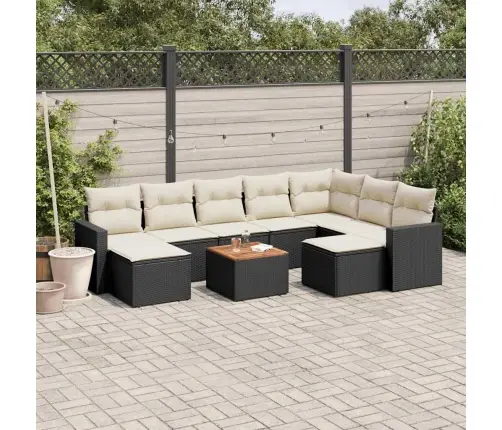 10-Osaline Aiadiivani Komplekt Patjadega, Must, Polürotang