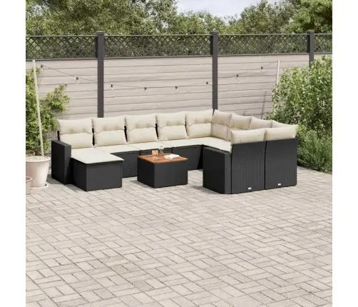 11-Osaline Aiadiivani Komplekt Patjadega, Must, Polürotang