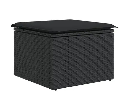 12-Osaline Aiadiivani Komplekt Patjadega, Must, Polürotang