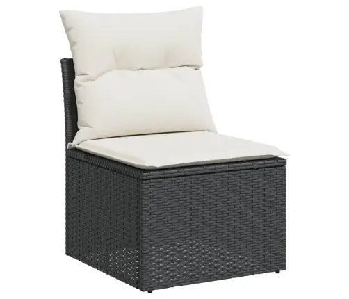 12-Osaline Aiadiivani Komplekt Patjadega, Must, Polürotang