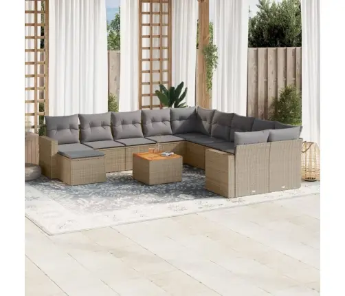 12-Osaline Aiadiivani Komplekt Patjadega, Beežid Toonid