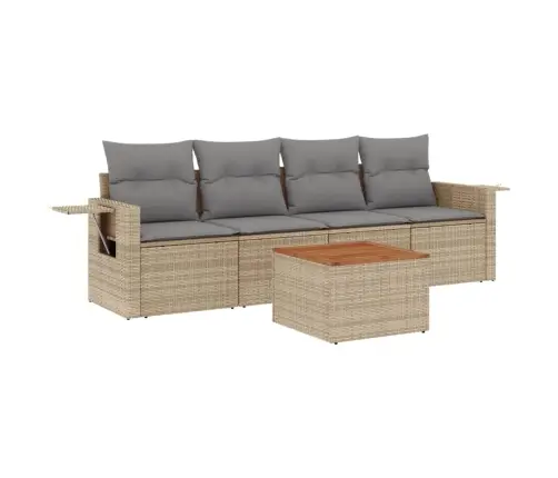 5-Osaline Aiadiivani Komplekt Patjadega, Beež, Polürotang