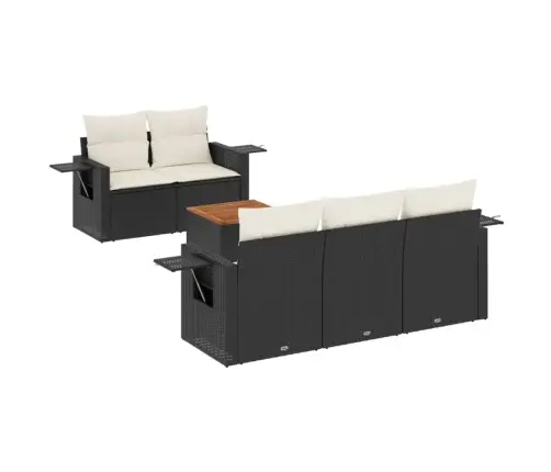 6-Osaline Aiadiivani Komplekt Patjadega, Must, Polürotang