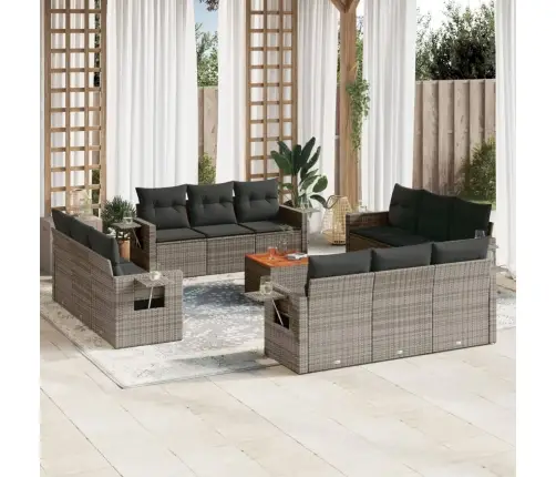 13-Osaline Aiadiivani Komplekt Patjadega, Hall, Polürotang