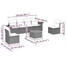 7-Daļīgs Dārza Dīvāna Komplekts Ar Matračiem, Melna Pe Vidaxl 7-Daļīgs Dārza Dīvāna Komplekts Ar Matračiem, Melna Pe Vidaxl