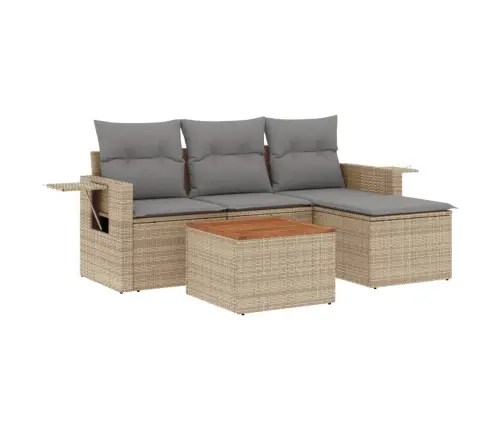 5-Osaline Aiadiivani Komplekt Patjadega, Beež, Polürotang