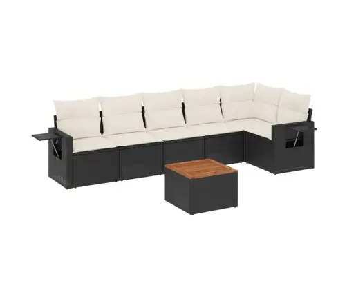 7-Osaline Aiadiivani Komplekt Patjadega, Must, Polürotang