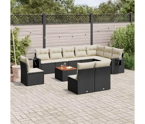 11-Osaline Aiadiivani Komplekt Patjadega, Must, Polürotang