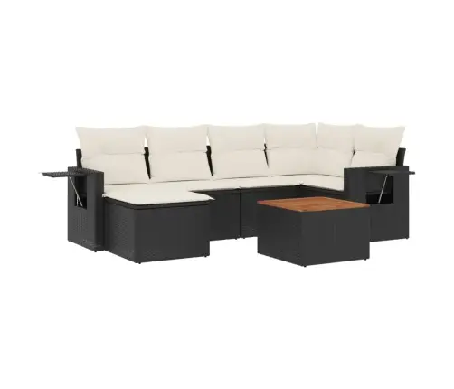 7-Osaline Aiadiivani Komplekt Patjadega, Must, Polürotang