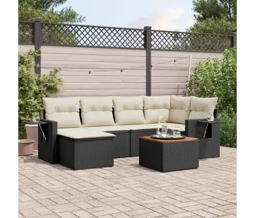 7-Osaline Aiadiivani Komplekt Patjadega, Must, Polürotang