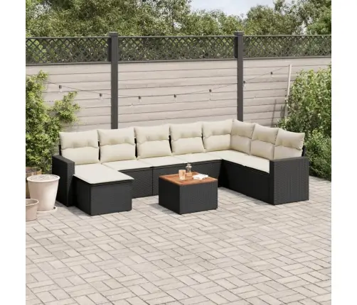 9-Osaline Aiadiivani Komplekt Patjadega, Must, Polürotang