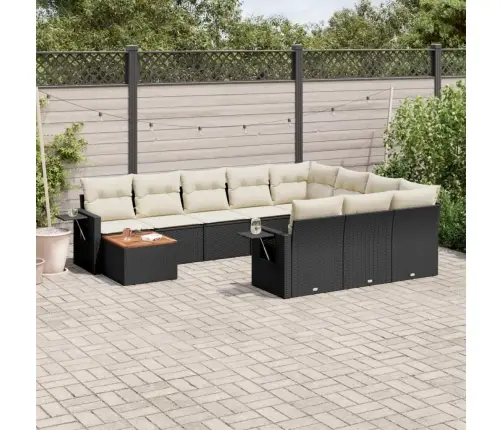 11-Osaline Aiadiivani Komplekt Patjadega, Must, Polürotang