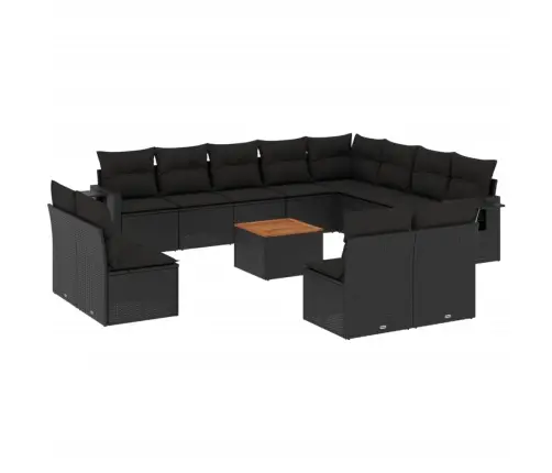 13-Daļīgs Dārza Dīvāna Komplekts Ar Matračiem, Pe Rotangpalma Vidaxl