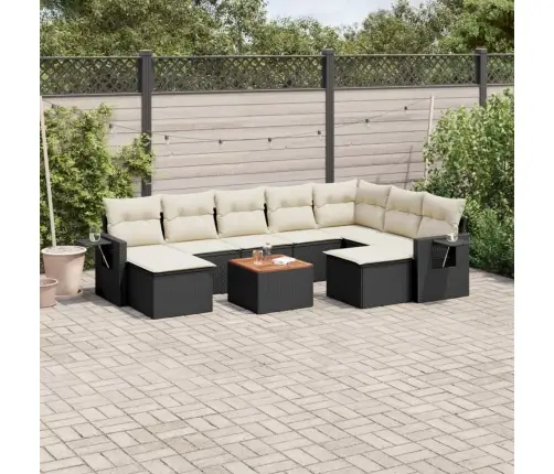 10-Osaline Aiadiivani Komplekt Patjadega, Must, Polürotang