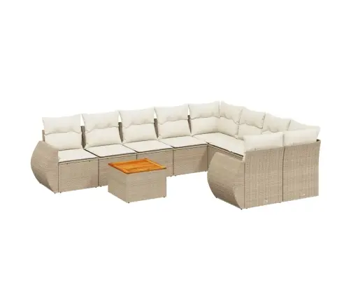 9-Osaline Aiadiivani Komplekt Patjadega, Beež, Polürotang