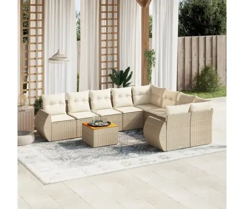 9-Osaline Aiadiivani Komplekt Patjadega, Beež, Polürotang