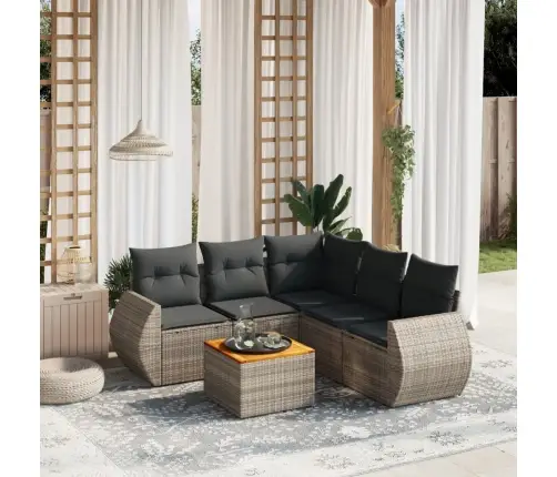 6-Osaline Aiadiivani Komplekt Patjadega, Hall, Polürotang