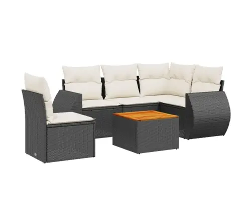 6-Osaline Aiadiivani Komplekt Patjadega, Must, Polürotang