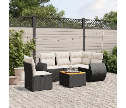 6-Osaline Aiadiivani Komplekt Patjadega, Must, Polürotang