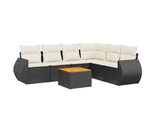 7-Osaline Aiadiivani Komplekt Patjadega, Must, Polürotang