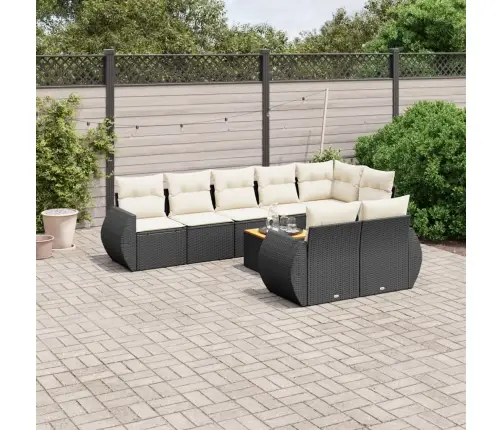 9-Osaline Aiadiivani Komplekt Patjadega, Must, Polürotang