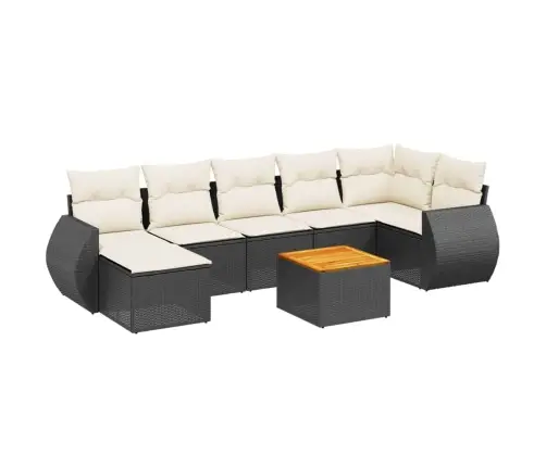 8-Osaline Aiadiivani Komplekt Patjadega, Must, Polürotang