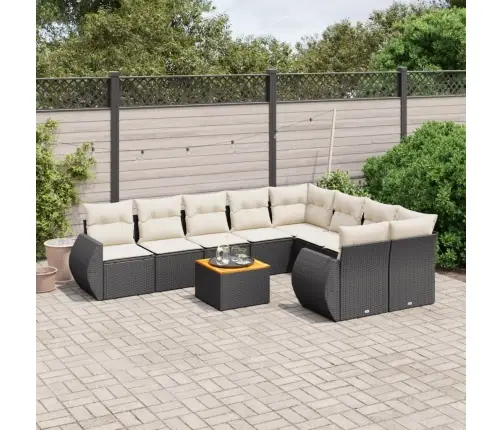 10-Osaline Aiadiivani Komplekt Patjadega, Must, Polürotang