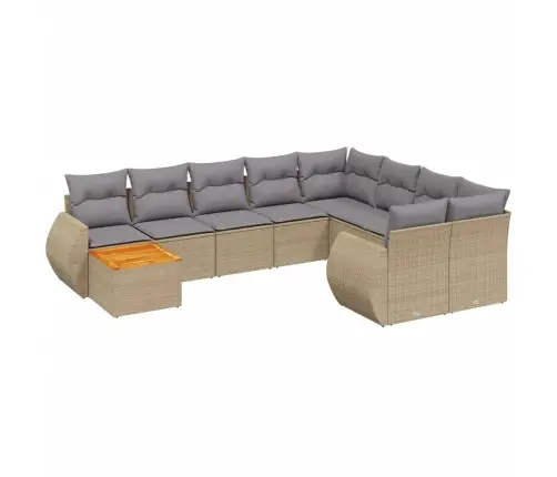 10-Osaline Aiadiivani Komplekt Patjadega, Beež, Polürotang