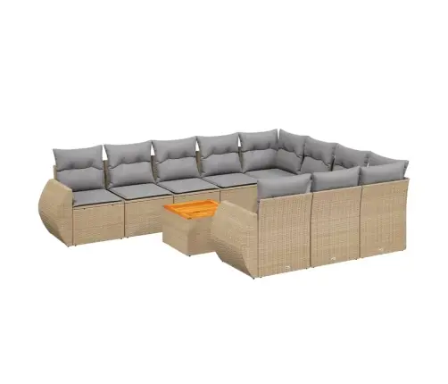 11-Osaline Aiadiivani Komplekt Patjadega, Beež, Polürotang