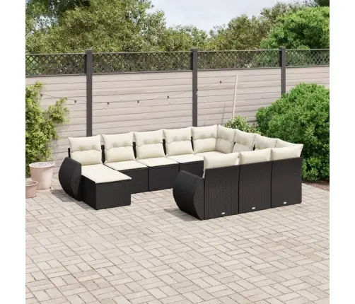 11-Osaline Aiadiivani Komplekt Patjadega, Must, Polürotang