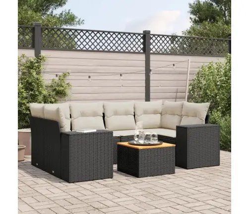 7-Osaline Aiadiivani Komplekt Patjadega, Must, Polürotang