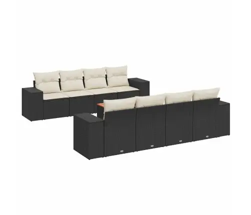 9-Osaline Aiadiivani Komplekt Patjadega, Must, Polürotang