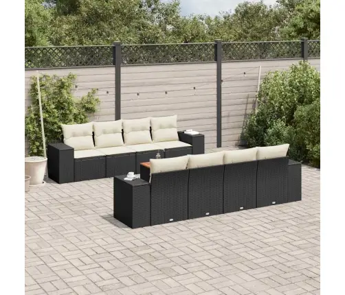 9-Osaline Aiadiivani Komplekt Patjadega, Must, Polürotang