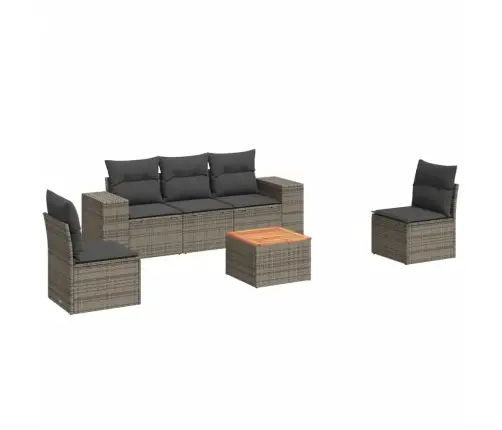 6-Osaline Aiadiivani Komplekt Patjadega, Hall, Polürotang