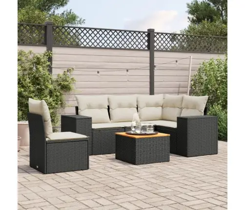 6-Osaline Aiadiivani Komplekt Patjadega, Must, Polürotang