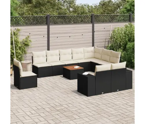 11-Osaline Aiadiivani Komplekt Patjadega, Must, Polürotang